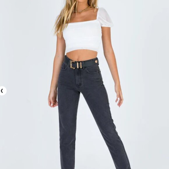 Princess Polly City Lights Crop Top White - Picture 4 of 4